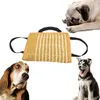 Travesseiro de mordida de treinamento de cão resistente ao bit com 3 alças Tug Toy Filhote de cachorro Brinquedos interativos para