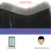 Perruques synthétiques Dianqi Front Toupee Transparent Natural Hairline Men V Loop Hair mâle Wig9113931