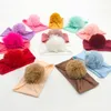 15 couleurs bébé cheveux bande accessoires enfant en bas âge filles boule de fourrure bandeaux nourrissons boule de cheveux Turban bandes de cheveux en Nylon M3842