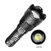 Ultrastarke XHP160-Taschenlampe, 16-Kern-LED-Taschenlampenserie, USB-Laterne, wasserdichte Zoom-Taschenlampe für Camping, mit 18650 26650-Akku