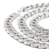 Collar de cadena de circón tridimensional para hombres y femeninos, acabado chapado en oro, 15 mm, 30 pulgadas, estilo hip-hop, Miami, Cuba, diseño de alta calidad, Q0809