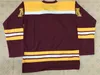 Colosseum Minnesota Golden Gophers Maroon Hockey Jersey Embroidery Stitched Customize any number and name Jerseys