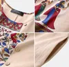 Frauen Bohemian Sommerkleid Vintage Gedruckt Patchwork Kleider Kurzarm Vestidos Baumwolle Leinen Baggy Strand Party Kaftan Robe Kleid