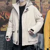 Hommes hiver doudoune manteau mode solide imprimé coupe-vent surdimensionné Hip Hop Streetwear décontracté vestes à capuche hommes Y1103