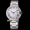 42mm Asiatique 2813 Montres automatiques WE9007Z3 WE9009Z3 Cadran blanc Noir Roma Mains bleues Montre pour homme Lunette en diamant Bracelet en acier inoxydable Hello_Watch