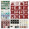 Merry Christmas various styles Pillow Case bedroom Decorations red square grid deer pattern Santa Claus pillows Cover For Home Textiles T10I87