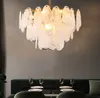 Französische Kristall-Kronleuchter, Beleuchtung, Lampen, Wohnzimmer, weiße Textur, Villa, modernes Licht, Luxus, Esszimmer, dekorative Lichter