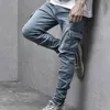 ファッションスキニージーンズ男性カジュアルなポケットペンシルパンツ服ジョガーデニムロパホムブレ211108