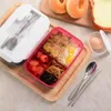 Lunchkasse miljövänlig Bento med porslin soppa skål Matbehållare för barn Studenter Skolkontor Mikrovågsugn 210423