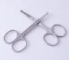 Moustache de ciseaux de cheveux faciaux polyvalents en gros, ciseaux à ongles de pédicure en acier inoxydable, coupe de barbe de nez, sourcils, cils