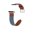 Fashion Denim Leather Straps For Apple Watch 44mm 42mm 40mm 38mm Bands Canvas Bracelet Iwatch Series SE 6 5 4 3 Wristbands Loop Smart Accessories