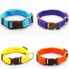 Four models Solid Colors Basic Pet Dog Collars Polyester Nylon Quick Snap Buckle