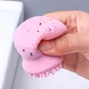 Facial Cleansing Brush Silicone Handheld Massager Cute Small Octopus Shape Face Scrubber for Deep Cleaning Gentle Exfoliating Skin Massage TX0059