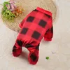 Dog Apparel Plaid Pet Pajamas Soft Jumpsuits Clothes Small Puppy Coat Outfits Cats Clothing Autume Winter Dogs Sleepwear