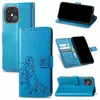 Blomma PU läder plånbok fodral för ett plus Nord 5G N10 N100 8 Oneplus 9 Pro 9R Impressum Lucky Clover Kredit ID Kortplats Hållare påse Boka Girsl Women Lady Flip Cover