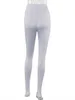 Mulheres Casual Calças Longas Skinny Comprimento Completo Cintura Alta Cor Sólida Plissada Elastic Cruz Slim Fitting 210522