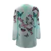 Blouses Femmes Chemises Femmes Papillon Imprimer Chemise À Manches Longues Col En V Boutons Femmes Hauts Et Élégant Chemisier Vintage Blusas De Mujer Y Cam