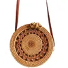 HBP Non-Brand La stessa borsa di paglia in rattan a spalla tonda intrecciata a mano balinese, borsa a tracolla bohémien sport.0018