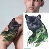 Autocollant étanche pleine main tatouages temporaires manche tatouage peau maquillage dessins tribaux le roi des animaux Tatoo