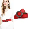 Belt for Woman Fashion Smooth Buckle Hollow Out Design Womens Belts Genuine Cowhide Width 4.8cm 2 Color Optional