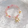 Perlen Stränge Koreanischen Stil Einfache Rosa Kristall Opal Mädchen Kreative Lock Anhänger Armband Für Frauen Mode Schmuck Zubehör Fawn22