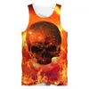 OGKB Summer Tank Top Tops Men's Cool Skull Printed 3d Vest Singlets Man Hiphop Sleeveless Tee Shirt Streetwear Dropshipping