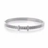 Frauen Hochzeit Armband Strass Hohl Marke Luxus Liebe Edelstahl Armbänder Armreifen Gravierte Schmuck Für Valentinstag Geschenk