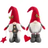 Ornements de gnome de Noël éclairés en peluche Elf Tomte Doll Tier Tray Decor Valentine's Day Thanksgiving Gift PHJK2111