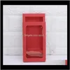 Eenvoudige kraft karton telefoonhoes verpakking RedwhiteBrownblack papieren lade met helder venster 62xew cadeaubraking 7pmcf