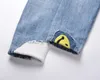 Mens Designer Jeans Kapital Stitched Smiley Patch Straight Loose High Street Fashion