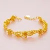 Perles Strands 24K Or Couleur Fleur Bracelets Pour Femmes Dubaï Mariée Mariage Bracelet Cadeau Bijoux Trum22