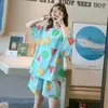 Pijama Sin Chan Women's Pajamas Woman Summer Cotton Sets for Young Women Sleepwear Suit Couples Pyjamas Home Clothes 210809