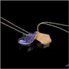 Necklaces & Unground Irregar Natural Stone Pendant Necklace Crystal Quartz Drusy Pendants For Women Diy Statement Jewelry 160784 Drop Delive