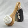 Brosse nettoyante en soie Nano à manche en bois pour le visage, enlever les points noirs, brosses de beauté, fournitures de salle de bain GGA4749