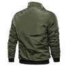 Militärjacka Mäns Slim Bomber Jacka Aurumn Vinter Män OuterWear Casual Långärmad Jackes och Coats Mens Kläder Plus Storlek 210818