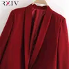 RZIV blazer da donna giacca cappotto casual tinta unita bottone singolo OL 211122