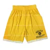 Свежий принц Bel-Air Basketball Shorts #14 Will Smith Academy Version Version желтый черный вышитый размер ED S-2XL