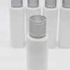 Garrafas plásticas cosméticas cosméticas vazias redondas redondas de 100ml com tampão de alumínio 100G Garrafa de recipiente de creme