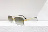 0271S Rimless 선글라스 골드 / 브라운 그라데이션 Sunnies Gafas de Sol Sun Glasses for Mens 그늘 UV400 보호 상자