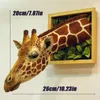 Dekoobjekte Figuren Dekoobjekte Figuren 3D-Giraffe-Skulptur an der Wand Kunst lebensechte platzende Büstenskulpturen Dekoration 231009