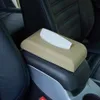 Leather Holder Interior Decoration Car Storage Removable Paper Napkin Household Office Tissue Box