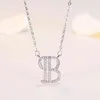 Wife's romantic travel same sier plated DIY your name my surname 26 English alphabet female Necklace235P