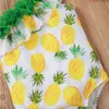 Kąpiel dziecięcy Drukowane Off Ramię Swimweear Dziewczyny Kąpiel Kostium One Piechy Plaża Bikini Letnia Odzież Watermelon Słonecznik Ananas BT6542