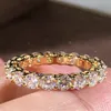 オリジナル925スターリングシルバーホワイトTopaz Gemstoneリング指の高級エメラルド結婚式の婚約バンドリング女性ジュエリーのセット