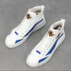 New men's casual boots luxury designer blue men's shoes Mens high top brand shoe embroidered boot A6