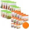 food preservation bag 12 pcs/set of orange or green container leak-proof plastic reusable