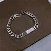 Moda 17 cm 18.5cm Titanium Steel Skull Chain Bracelet para amantes Pulseiras com caixa de varejo em estoque SL011