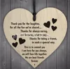 Festival Wall Art Pendant Heart Shape Dear Mum Friendship Heaven Whisper Slogan Commemorate Good Time Wooden Home Decor Keepsake 1 45cs L2