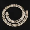 13mm 16-24 pollici placcato oro Bling CZ Pietra Miami Collana a catena cubana Bracciale Rapper Street Gioielli per uomo Regalo caldo