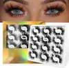 Curling Crisscross Dikke 3D-valse wimpers 12 paar set Natuurlijke lange herbruikbare handgemaakte meerlagige nep washes extensies zachte levendige ogen make-up DHL